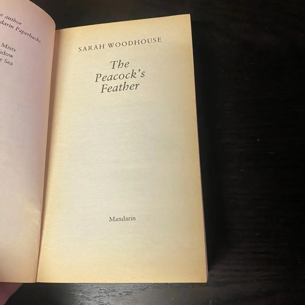 The Peacock's Feather by Woodhouse, Sarah Paperback Book 1988